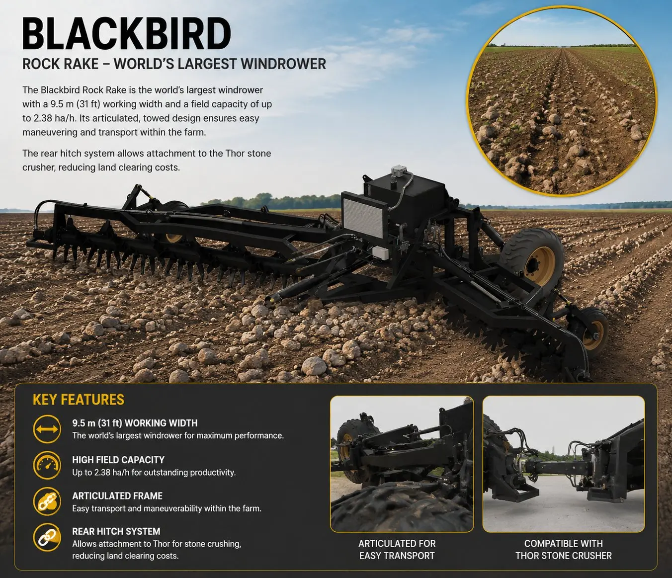 Blackbird Rock Rake Feature 1
