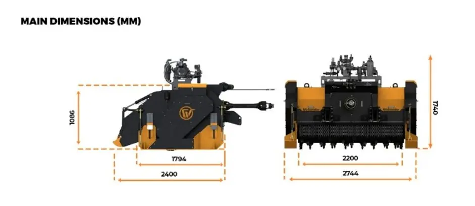 Soil Stabilizer Machine Dimension
